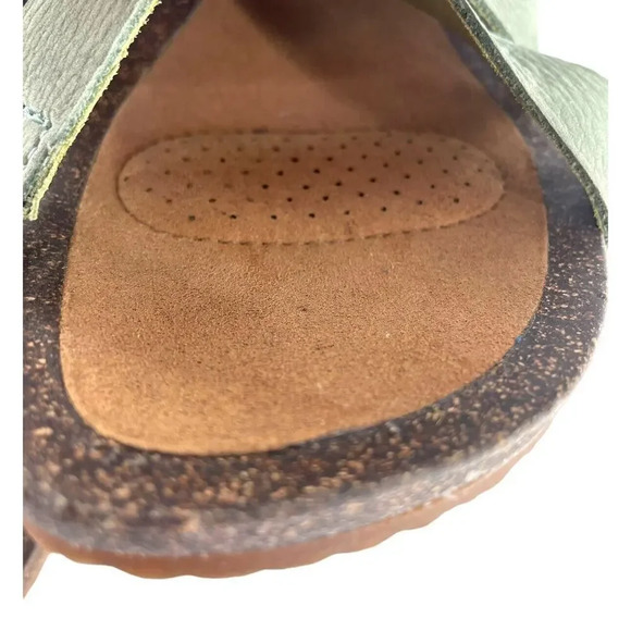 Teva Mahonia Cross Strap Comfortable Leather Wedge Sandals Green size US 9 EU 40 - Picture 14 of 16